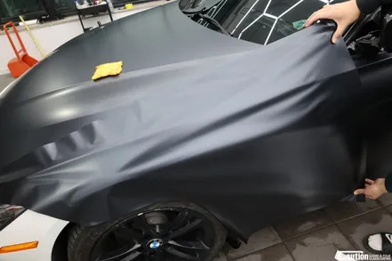 BMW 330d 무광으로 바꾸고 싶다면 KPMF 무광 마그네틱 블랙 랩핑 / 과천시 주암동