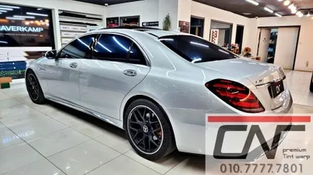 대전 썬팅 재시공_벤츠 W222 S350L 블락포디 비바스카이블루 / 대전 서구