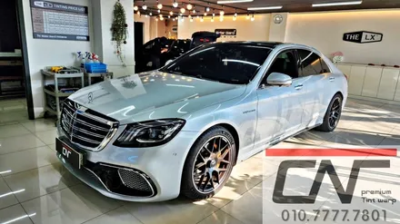 대전 썬팅 재시공_벤츠 W222 S350L 블락포디 비바스카이블루 / 대전 서구