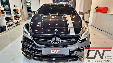 대전열차단썬팅 * 벤츠 CLA45amg 50주년 하버캠프 베스트본드 측후면 그리고 썬루프시공기 / 대전 서구