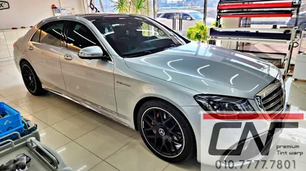대전 썬팅 재시공_벤츠 W222 S350L 블락포디 비바스카이블루 / 대전 서구