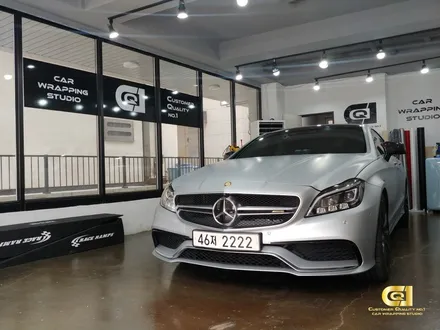 CLS 64AMG의 매트한 변신 수원 자동차 랩핑 전문점 씨앤큐원에서 매트 실버 메탈릭 전체랩핑 시공기! / 수원 오목천동