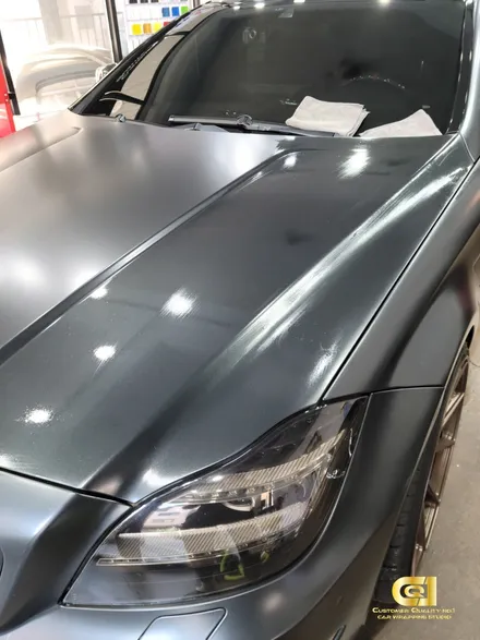 벤츠 CLS 63AMG 새틴 블랙락그레이 전체랩핑 시공기 수원랩핑 전문점 씨앤큐원 에서 / 수원 오목천동