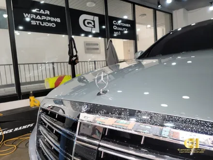 벤츠 S클래스 화이트전체랩핑 시공! 수원랩핑전문점 씨앤큐원 에서 / 수원 오목천동