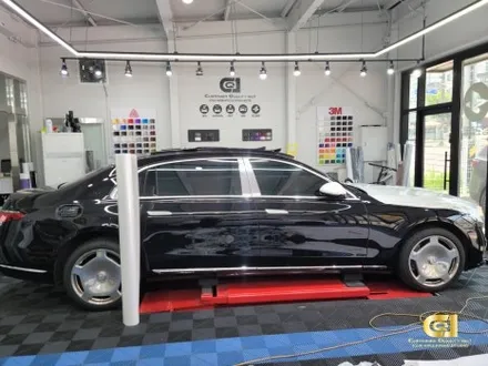 벤츠 S마이바흐 후면사고로 인한 전체랩핑 재시공 완료 수원랩핑 씨앤큐원 / 수원 오목천동