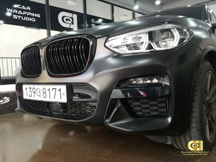 BMW X4 무드 하게 변신 완료! 수원 자동차랩핑 전문점 씨앤큐원에서 새틴 블랙 전체랩핑 시공기 / 수원 오목천동