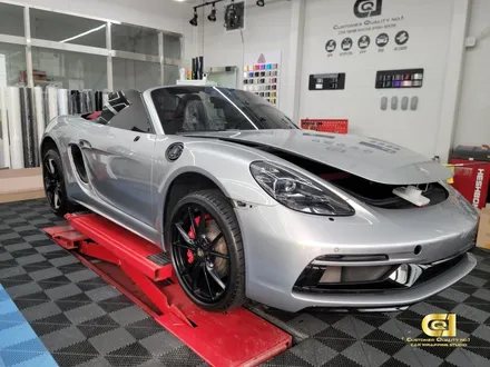 포르쉐 718박스터 GTS 전체랩핑 수원자동차랩핑 씨앤큐원 완벽 변신 / 수원 오목천동