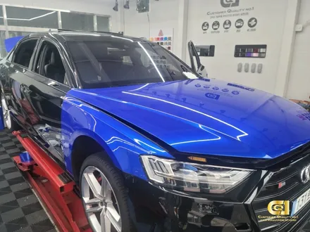아우디 S8 고광택 사파이어 블루 전체랩핑 시선집중! 커스텀 S8 완성 수원자동차랩핑 씨앤큐원 / 수원 오목천동