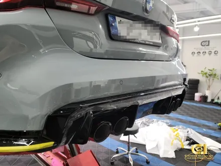 BMW M4 리어 범퍼와 디퓨저 PPF 시공으로 자동차 보호 완료 수원랩핑 전문점 씨앤큐원 / 수원 오목천동