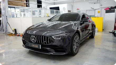 벤츠 gt43 amg 그라파이트에서 블랙메탈릭으로 전체랩핑 / 서울 강서구