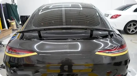 벤츠 gt43 amg 그라파이트에서 블랙메탈릭으로 전체랩핑 / 서울 강서구