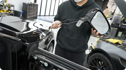 벤츠 S63AMG 전체랩핑 블랙에서 펄 화이트 완벽 변신! / 서울 강서구