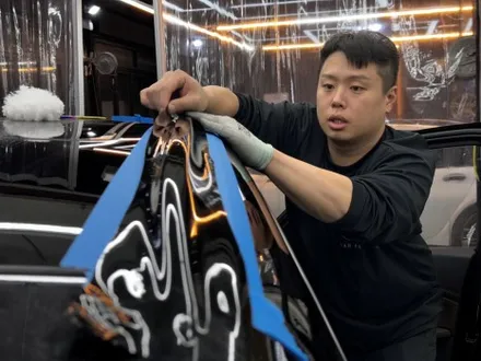 일산 bmw 크롬죽이기 랩핑 슈퍼글로스 블랙포스! / 서울 강서구