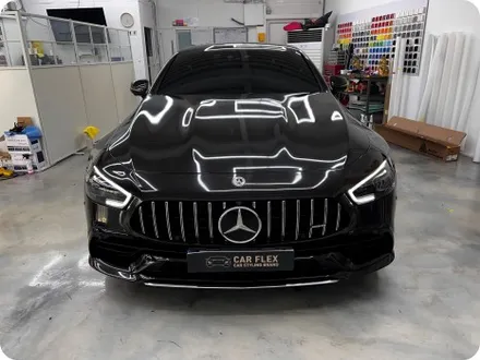 벤츠 gt43 amg 그라파이트에서 블랙메탈릭으로 전체랩핑 / 서울 강서구