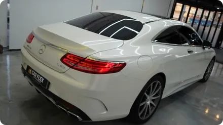 벤츠 S63AMG 전체랩핑 블랙에서 펄 화이트 완벽 변신! / 서울 강서구