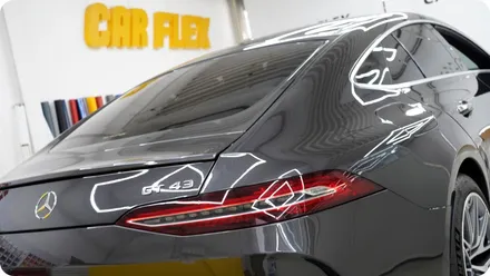 벤츠 gt43 amg 그라파이트에서 블랙메탈릭으로 전체랩핑 / 서울 강서구