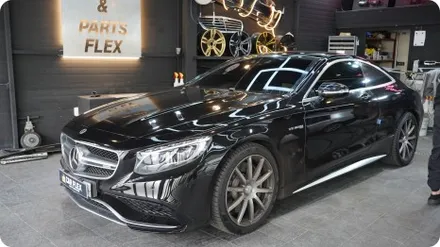 벤츠 S63AMG 전체랩핑 블랙에서 펄 화이트 완벽 변신! / 서울 강서구