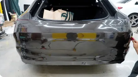 벤츠 gt43 amg 그라파이트에서 블랙메탈릭으로 전체랩핑 / 서울 강서구
