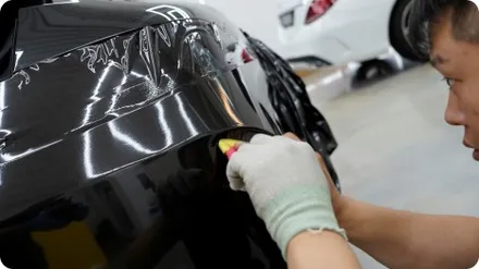 벤츠 gt43 amg 그라파이트에서 블랙메탈릭으로 전체랩핑 / 서울 강서구