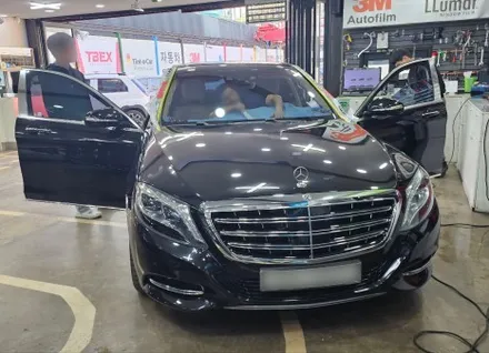 영등포 수입차 앞유리 썬팅 재시공-벤츠16년 마이바흐 S600 앞유리 썬팅 필름 교체 -(후퍼 클라식) / 서울 양천, 구로, 강서, 영등포, 부천