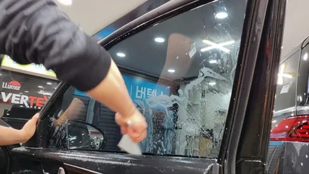 영등포썬팅)야간운행이 힘들정도로 어두운 농도에서 안전한 농도로 부분썬팅 재시공 완성.(5%→15%) / 서울 양천, 구로, 강서, 영등포, 부천