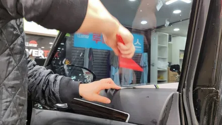 영등포썬팅)야간운행이 힘들정도로 어두운 농도에서 안전한 농도로 부분썬팅 재시공 완성.(5%→15%) / 서울 양천, 구로, 강서, 영등포, 부천