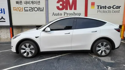 영등포썬팅)테슬라 모델3 전면, 측후면 열차단 썬팅 - 프레임리스 도어 쉐이빙 시공. / 서울 양천, 구로, 강서, 영등포, 부천