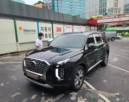 팰리세이드) 가성비좋은 후퍼옵틱필름 KBR 전체시공 + 아이나비 A500+아이볼트 MINI(BAB-55)보조배터리 장착 / 서울 양천, 구로, 강서, 영등포, 부천