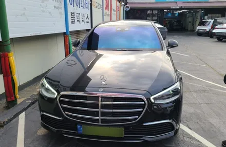 여의도 부분썬팅 재시공 - S450 앞유리 농도변경 재시공 / 영등포구 문래동