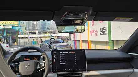 영등포 폴스타 출고 후 썬팅, 당일 출고 - 생고뱅 파노라마 럭스R 비반사 필름 시공 결과는 대만족. / 영등포구 문래동