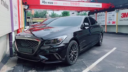 G80스포츠 티타늄블랙 레이노썬팅/영등포 썬팅잘하는곳/ 티타늄코팅/레이노s9 전면35%측후면15%파썬35%시공 / 영등포구 문래동