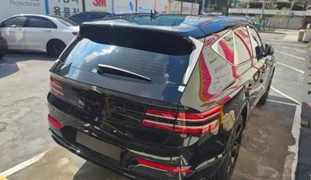 영등포 제네시스 전용 틴팅 필름 제네핏 시공 가능한 지정점- GV80 블랙에디션 제네핏 A3 풀시공 결과. / 영등포구 문래동