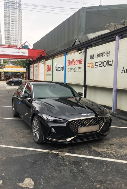 영등포레인보우필름) 제네시스 G70- 레인보우 V90반사필름시공- 전면23%측후면12,5% 시공/ 만도 Z7(64G)장착 / 서울 양천, 구로, 강서, 영등포, 부천
