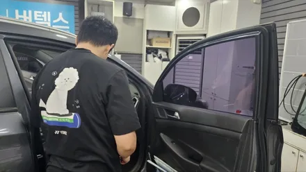 루마버텍스 문래점)16년식 투싼 썬팅 재시공, 루마버텍스 최고 스펙 1100으로 날개옷 입다! / 영등포구 문래동