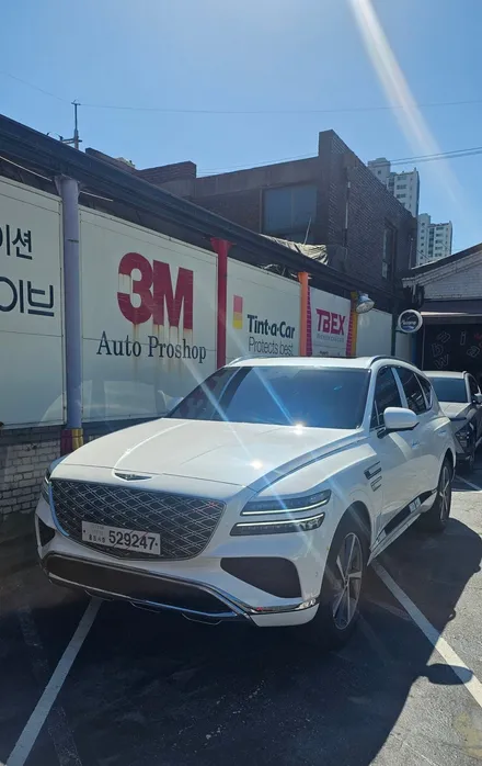 영등포 파노라마 대리점) 생고뱅 파노라마 고급반사틴팅 (블랙반사) 제네시스 GV80 시공기 / 영등포구 문래동