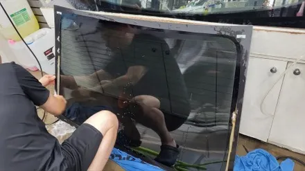 영등포 썬팅재시공)뉴라이즈 택시 부활차 기능을 잃은 썬팅 제거후 열차단 썬팅 재시공 (뒷유리 버블썬팅 유리교체) / 서울 양천, 구로, 강서, 영등포, 부천