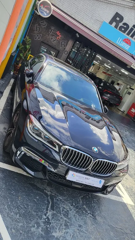영등포 BMW7시리즈 썬팅 재시공) 덧방 썬팅을 해도 뜨거운 실내 기능성 썬팅지 교체- 후퍼옵틱 프리미엄 나노 세라믹 재시공 / 서울 양천, 구로, 강서, 영등포, 부천