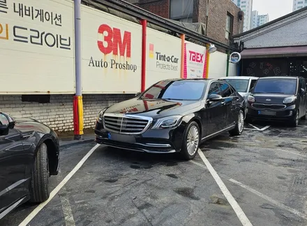 영등포 후퍼옵틱 문래점) S클래스 프/나/세 썬팅 재시공 (조금더 편안한 농도로 재시공) / 영등포구 문래동