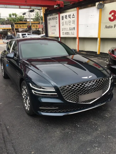 영등포The All new G80 태즈먼 블루 신차틴팅/ 레인보우 V70 반반사필름 시공 / 서울 양천, 구로, 강서, 영등포, 부천