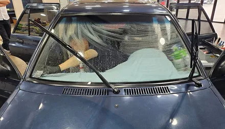 영등포 올드카 썬팅 재시공, 블랙박스 설치, 후방카메라 설치 -95년식 프라이드 베타 / 영등포구 문래동
