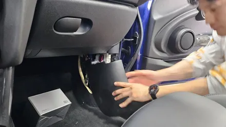 영등포 수입차 블랙박스) BMW미니쿠페 23년식 순정형 블랙박스 고장 사제 블랙박스로 교체 / 영등포구 문래동