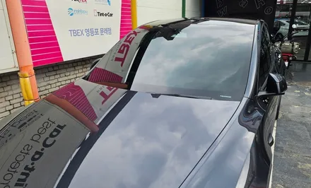 영등포 테슬라 모델Y 신차 썬팅 시공)루마 버텍스 900 30% 15% 실속 패키지 시공. (신차패키지 고민 해결) / 영등포구 문래동