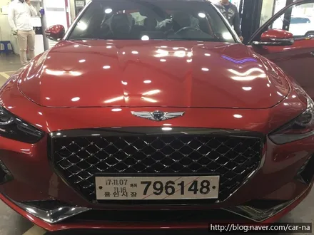 영등포 현대 G70 3M CM,CP틴팅시공/전면CM30%측후면CP15%/제네시스 G70 외장 블레이징 레드, 내장 스포츠 레드 / 영등포구 문래동