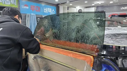 구로, 신도림, 영등포, 목동, 자동차 틴팅 재시공) 마세라티 16년 그란카브리오 측면 재시공 (필름 벗겨짐으로 재시공) / 영등포구 문래동