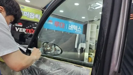 영등포 열차단썬팅)출고받은지 2주, 딜러표 보급형 썬팅은 믿고 거른다던 차주님의 G80 썬팅 재시공 (버텍스900) / 서울 양천, 구로, 강서, 영등포, 부천
