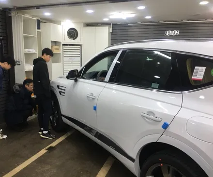 영등포 틴팅) 제네시스 GV80 신차검수- 우유니 화이트 / 고급의 끝판왕! / 서울 양천, 구로, 강서, 영등포, 부천