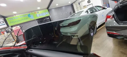 수입차 틴팅전문) 머스탱 틴팅 재시공- 레인보우 V90 전면30% 측,후면12% / 서울 양천, 구로, 강서, 영등포, 부천