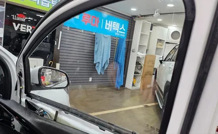 영등포 썬팅) 쉐보레 스파크 측면 부분 썬팅 재시공- 자투리 재고필름 사용 / 서울 양천, 구로, 강서, 영등포, 부천