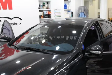 YF소나타썬팅전문점 YF소나타레이노썬팅 YF전면썬팅 블랙박스 IBT-550HD설치 / 서울 서초구