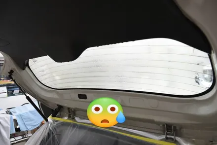 [카스토리]스파크 레이노 크로마 9 썬팅 시공기 기본 변색 필름 제거 / 서울 서초구